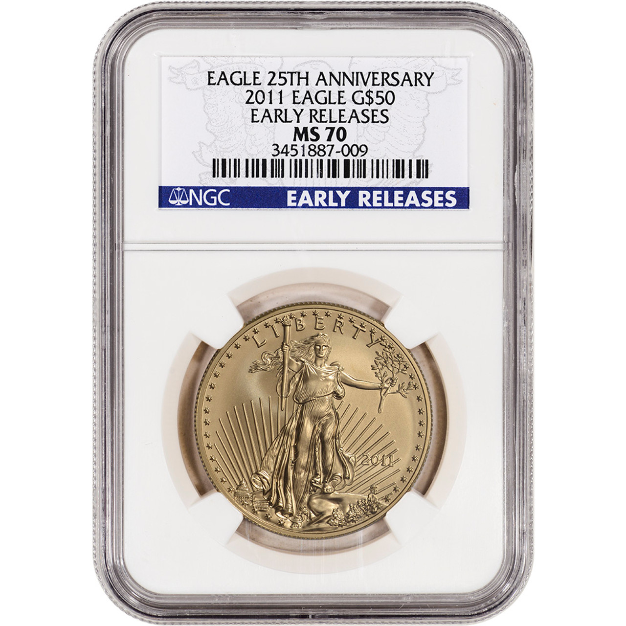 2011 American Gold Eagle (1 oz) $50 - NGC MS70 - Early Releases