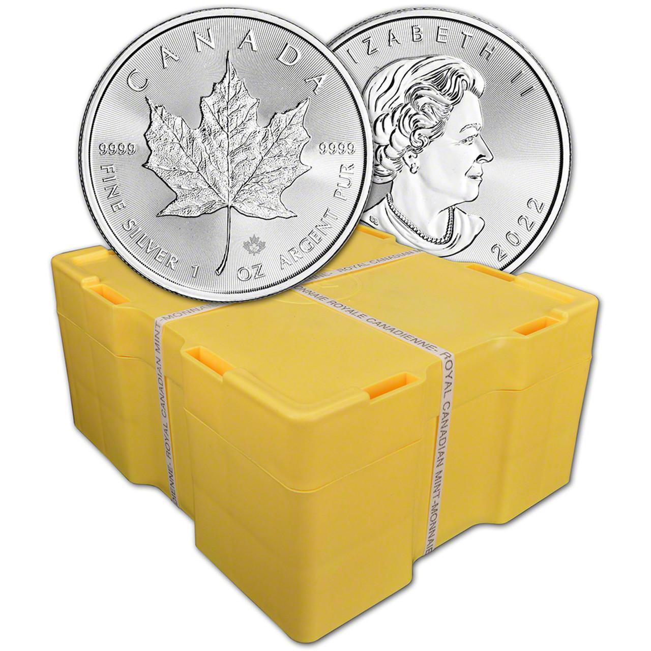 2022 Canada Silver Maple Leaf - 1 oz - $5 - BU - Sealed 500 Coin