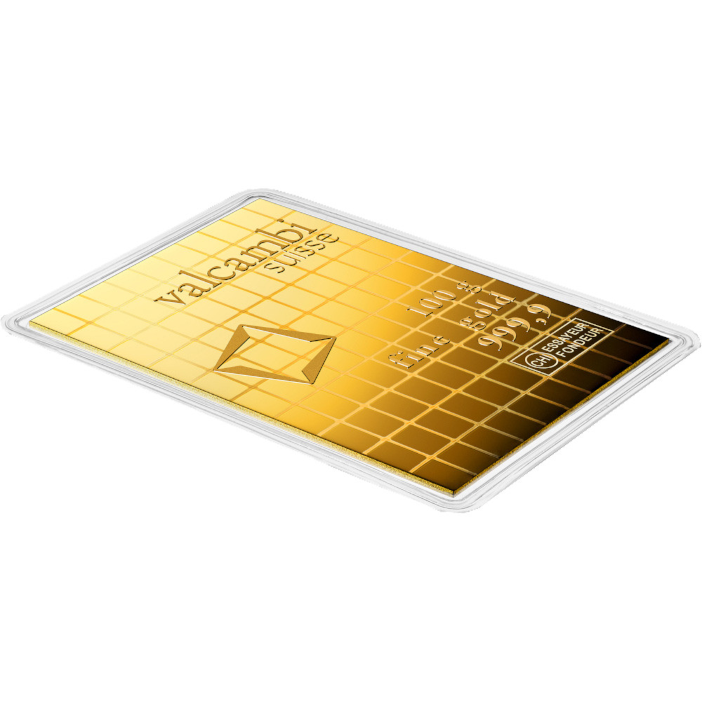 Valcambi Suisse 100x1 Gram Gold CombiBar (3.215 oz) with Assay Valcambi Suisse 100x1 Gram Gold CombiBar (3.215 oz) with Assay