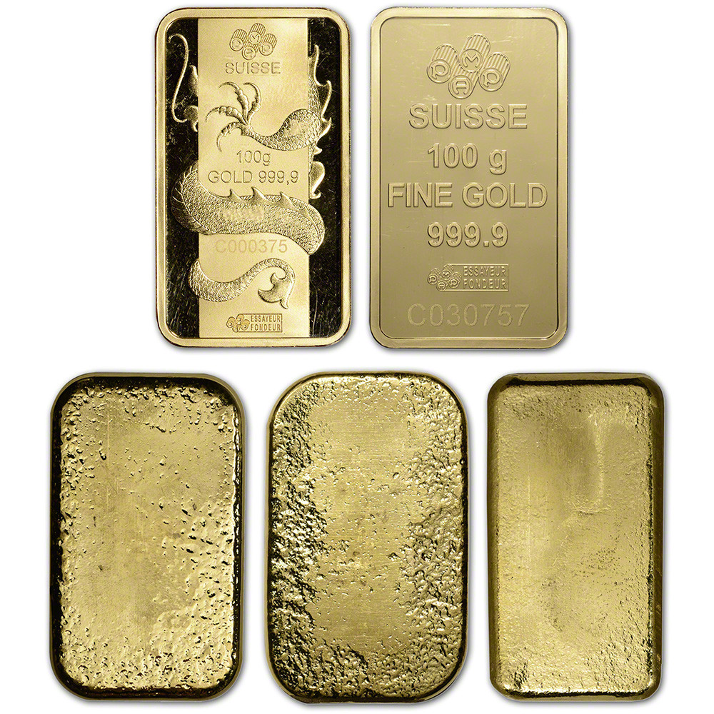 100 gram Gold Bar - Random Brand - Secondary Market - 999.9 Fine [GOLD ...