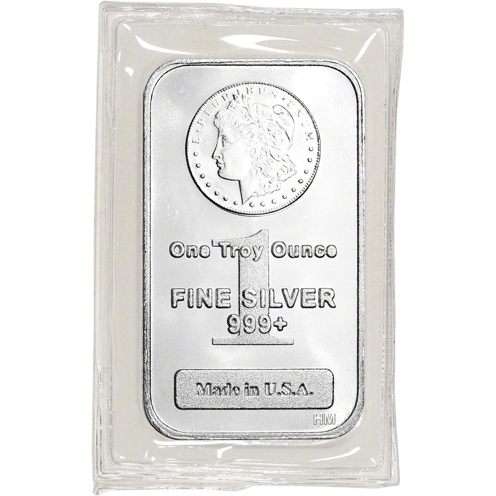 1 oz. Highland Mint Silver Bar - Morgan Dollar Design .999+ Fine