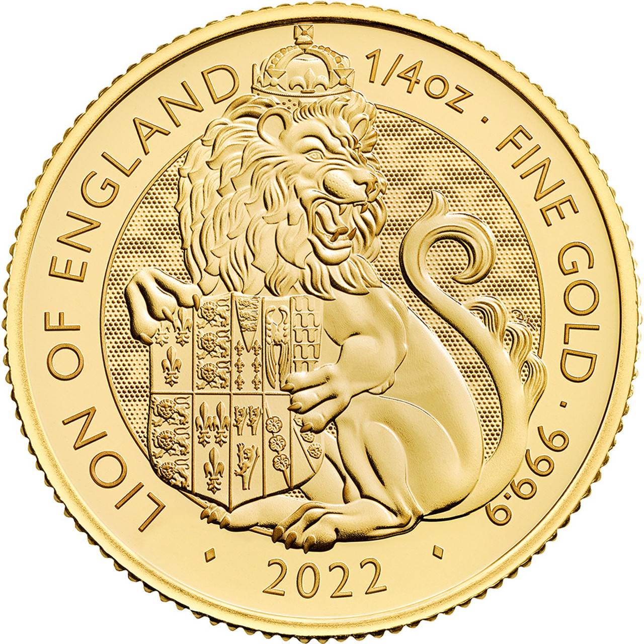2022 Great Britain Gold Tudor Beasts Lion of England £25 - 1