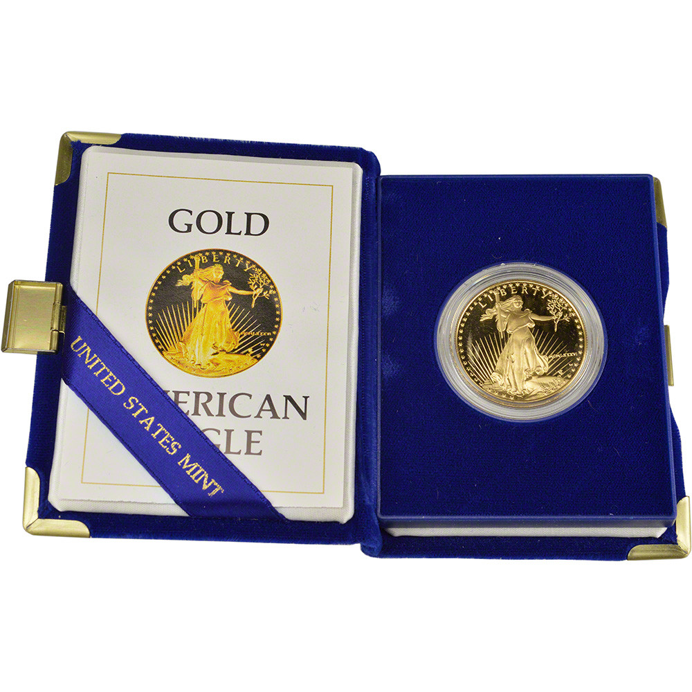 1986-W American Gold Eagle Proof (1 oz) $50 in OGP [US-86-W-AGE-50