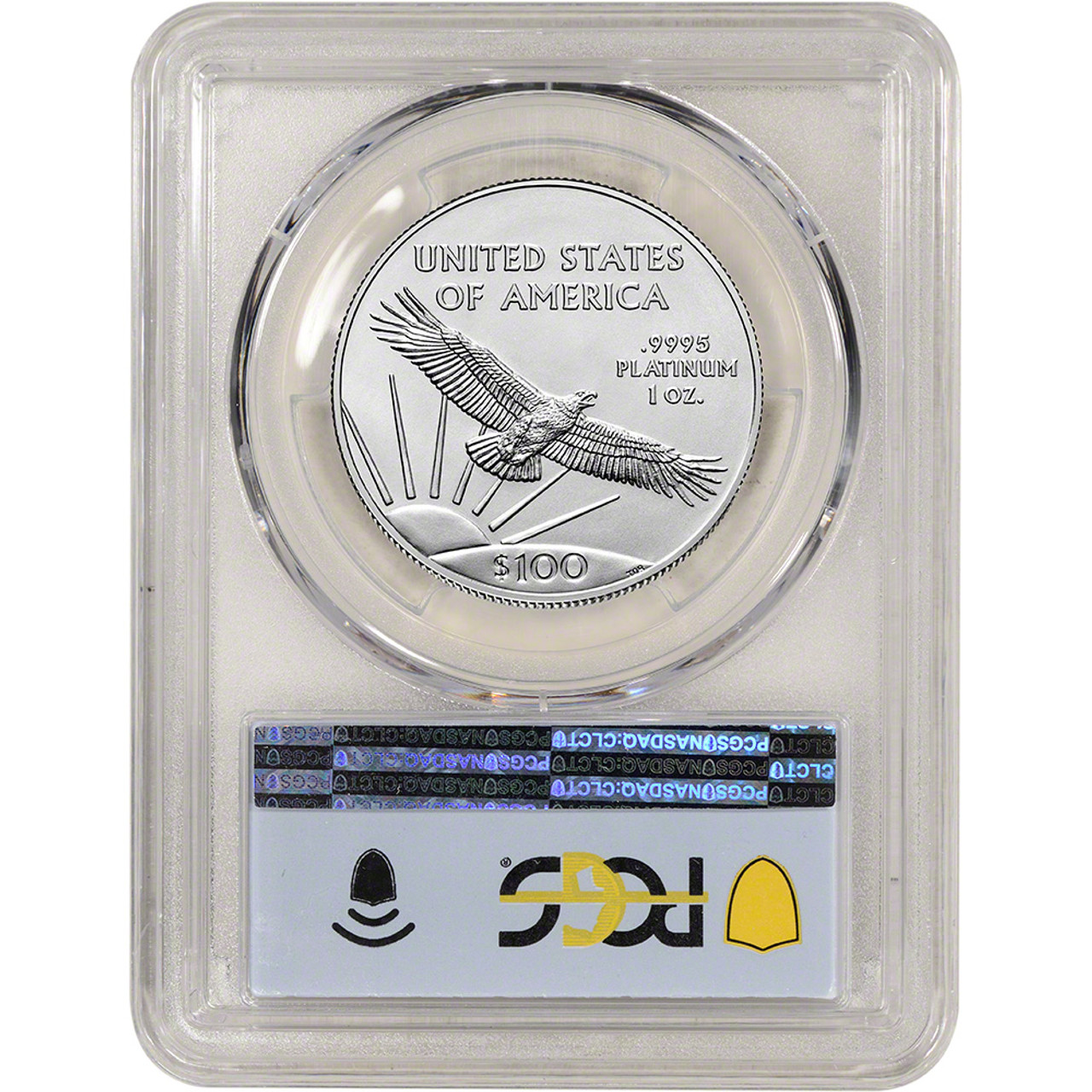 Eagle　American　[送料無料]　Label　Platinum　PCGS　Flag　#pot-wr-010573-6868-　MS70　FDOI　2022　プラチナ　アンティークコイン　$100