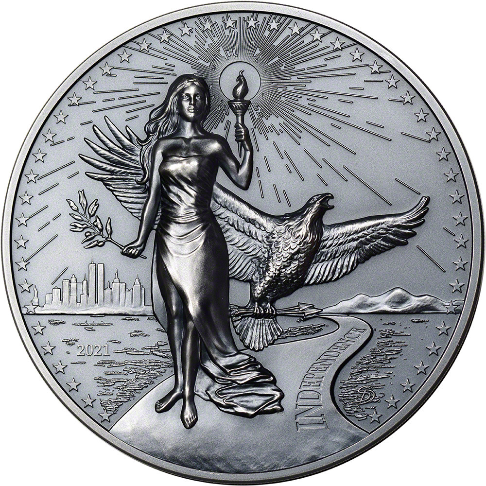 10 oz CIT Mint Silver Round American Virtues Independence .999