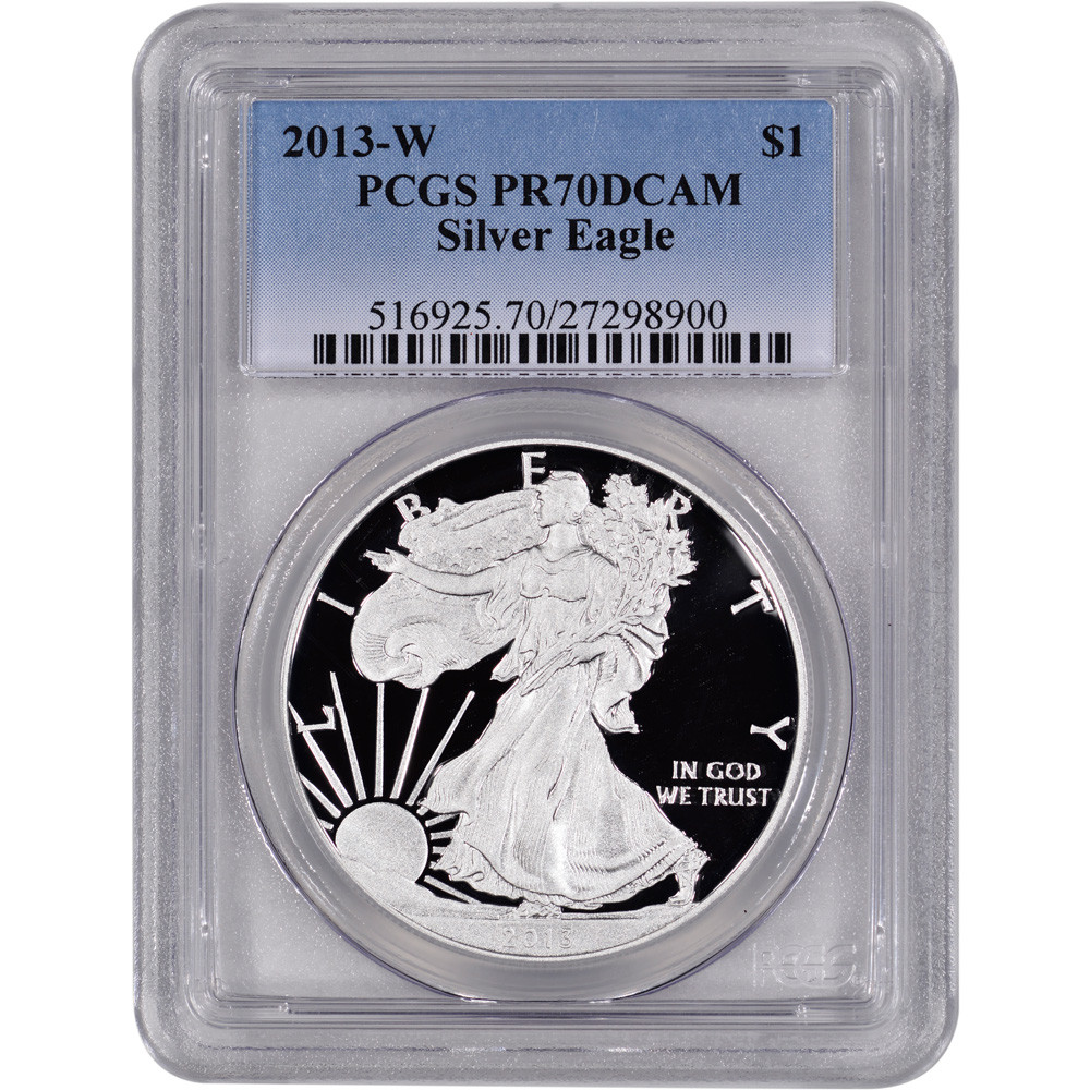 2013 W American Silver Eagle Proof - PCGS PR70 DCAM [13-W-ASE-P