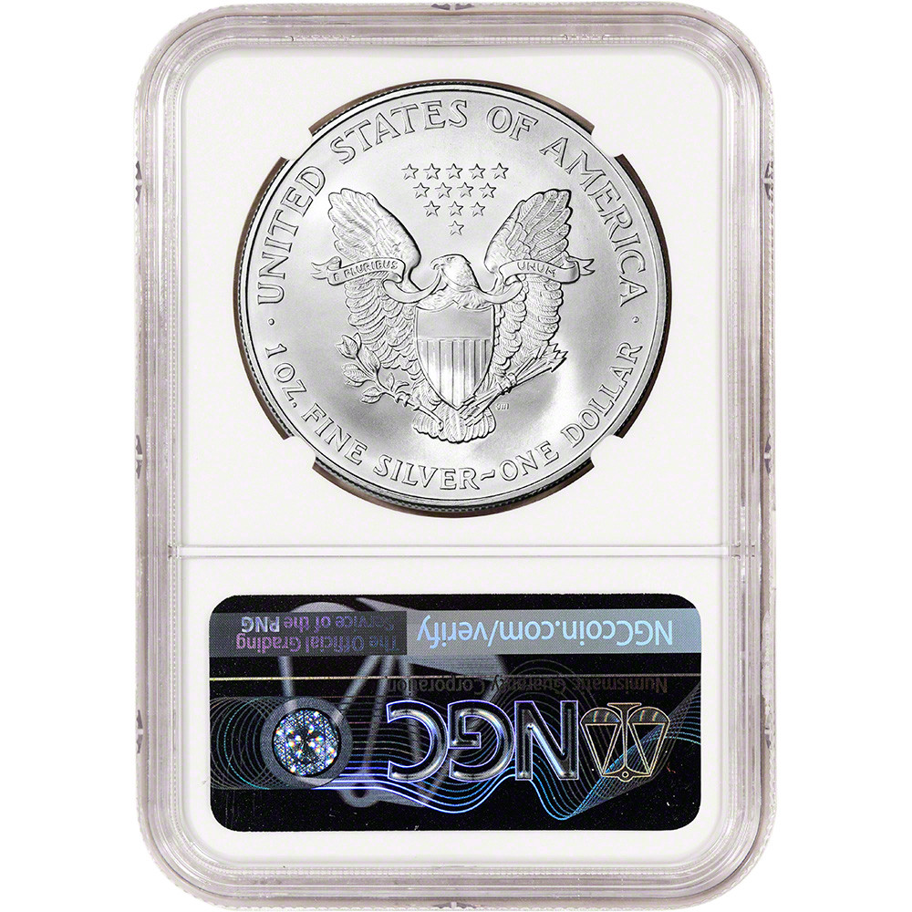 1999 American Silver Eagle - NGC MS69 Large Label [99-ASE-N-MS69