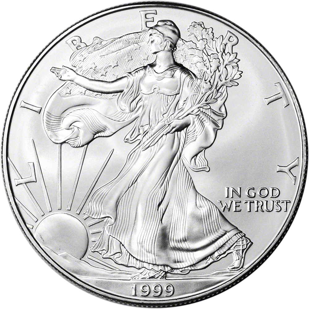 1999 American Silver Eagle - NGC MS69 Large Label [99-ASE-N-MS69