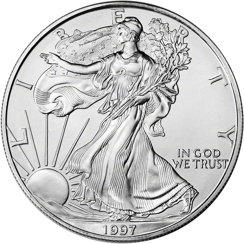 1997 American Silver Eagle - NGC MS69 Large Label [97-ASE-N-MS69