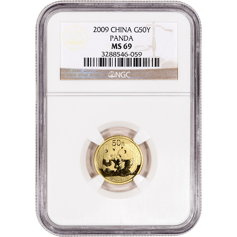 2009 China Gold Panda 1/10 oz 50 Yuan - NGC MS69 [09-CGP-G50-N