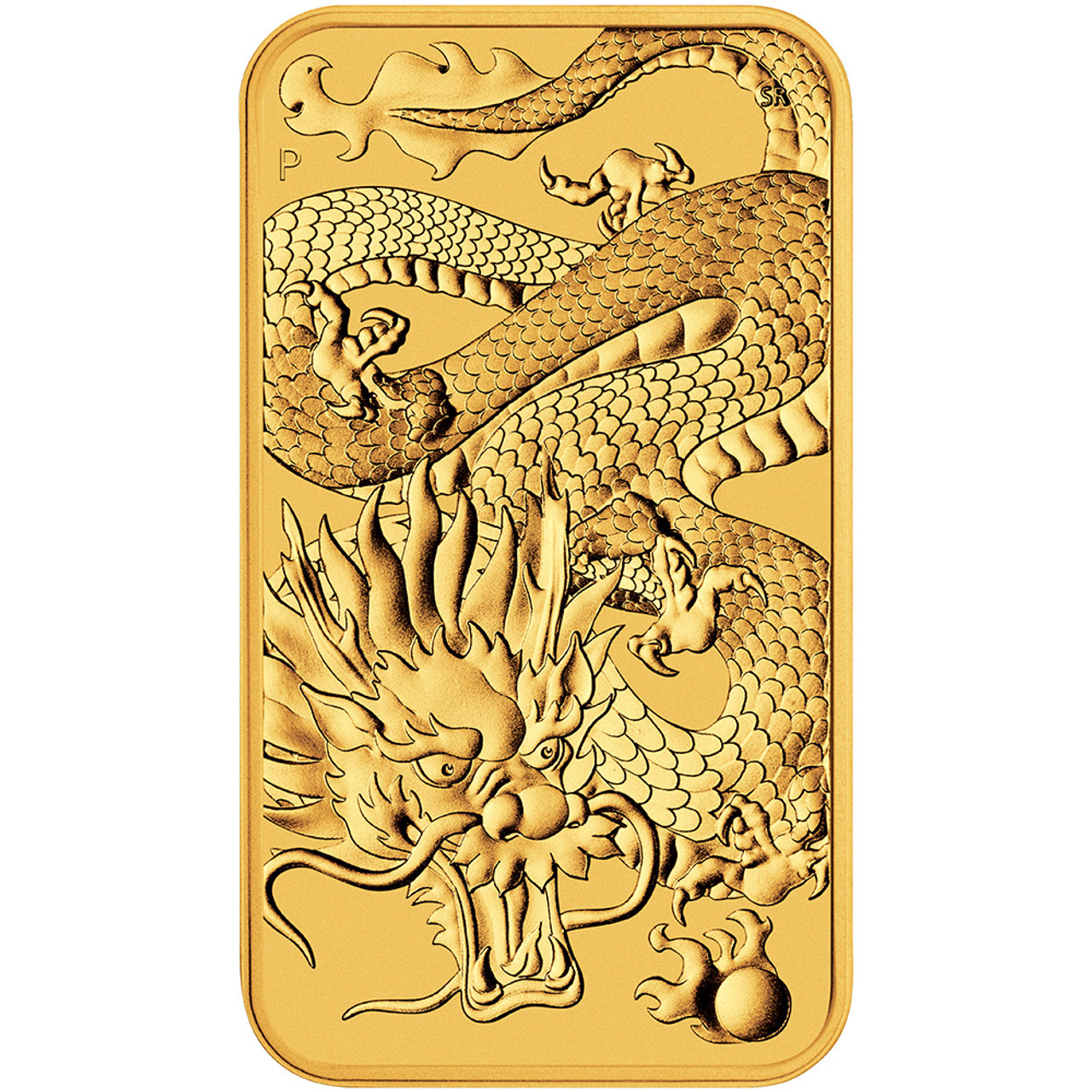 2022 P Australia Gold Dragon Rectangle Coin 1 oz $100 - BU [22-P