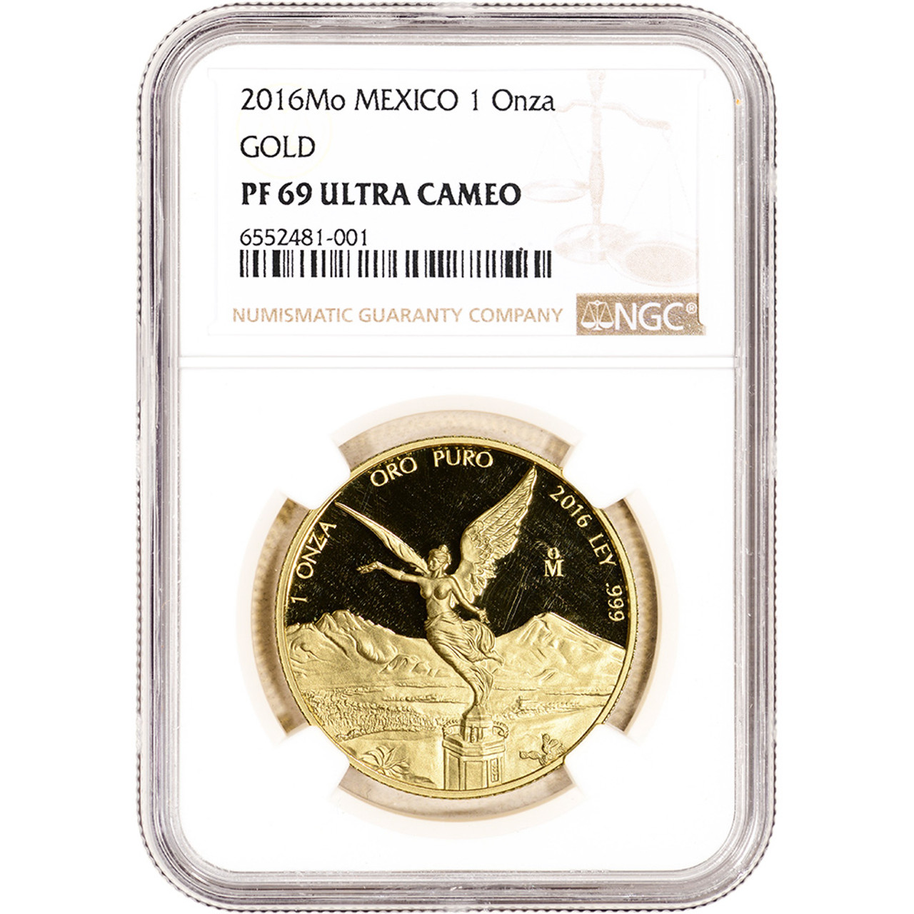 2016 Mo Mexico Gold Libertad Proof 1 oz 1 Onza - NGC PF69 UCAM [WG