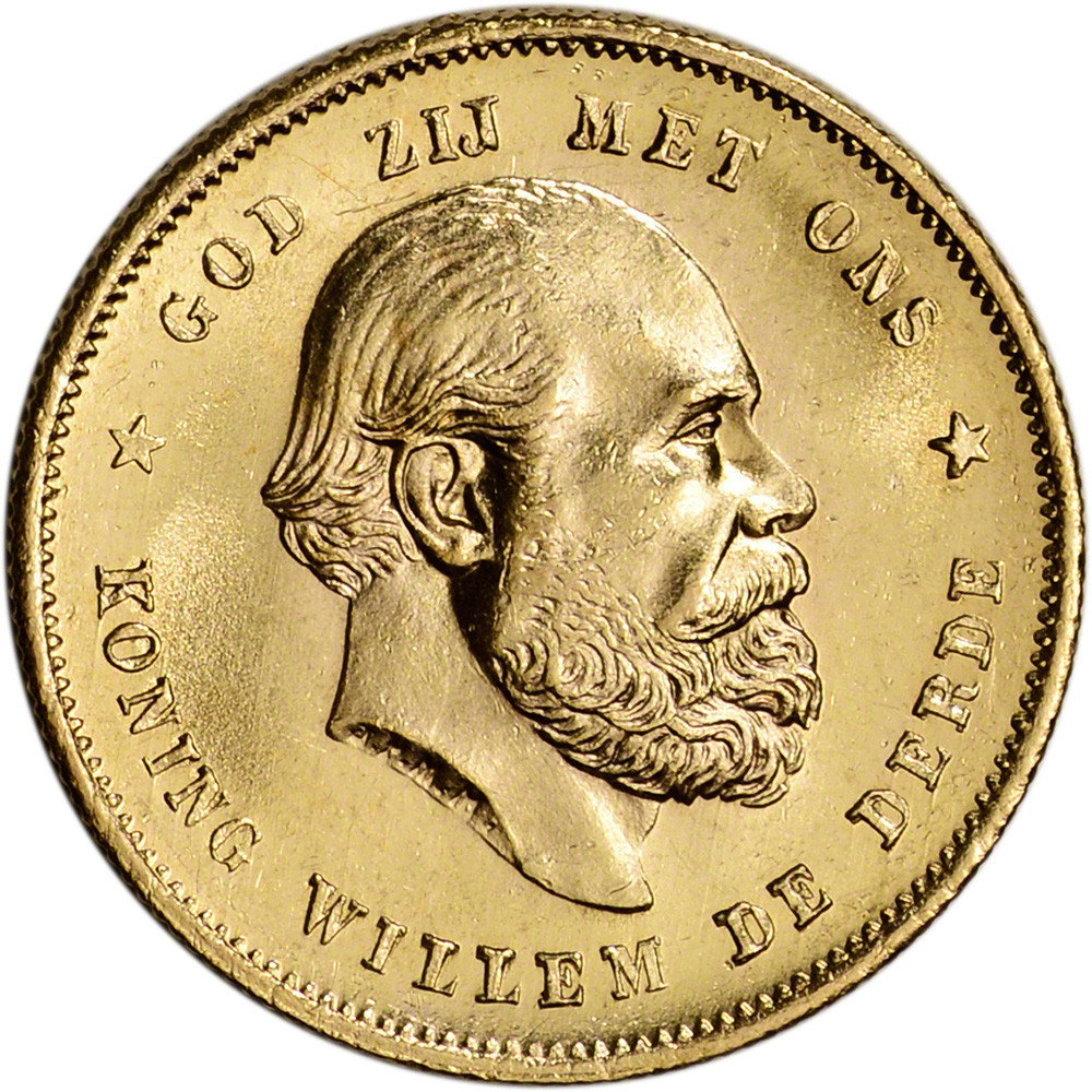 Netherlands Gold 10 Gulden .1947 oz - Willem III - BU - Random Date [X-NL-G10GUL-WILLEM-BU]  - Liberty Coin