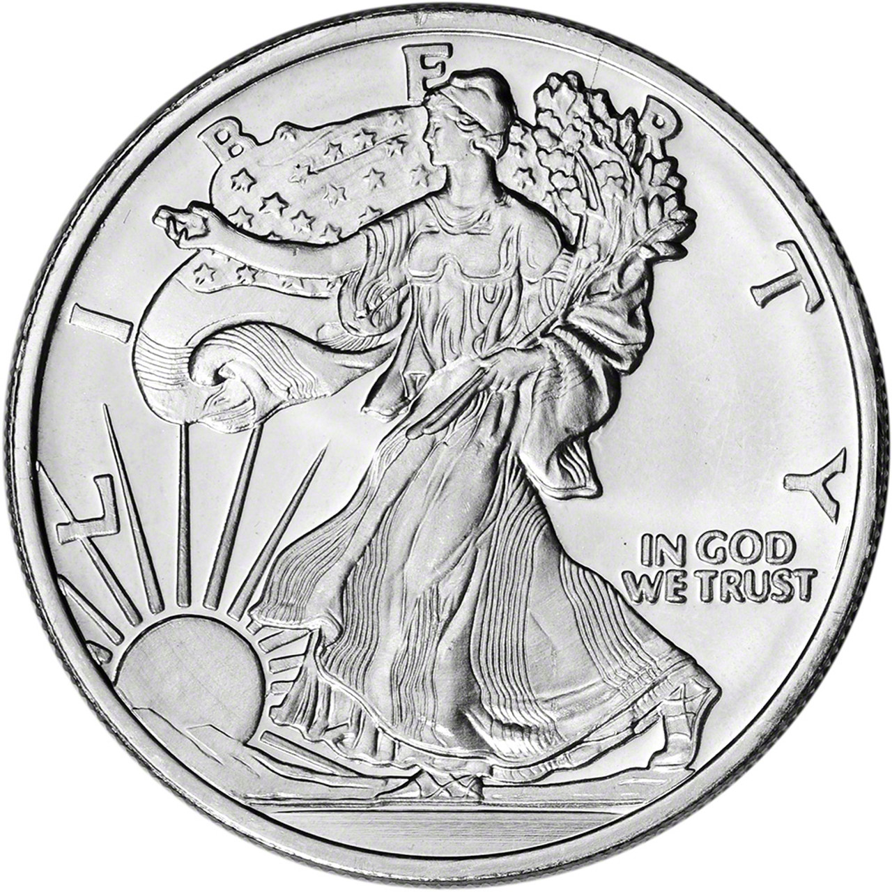 1 oz. Highland Mint Silver Round - Walking Liberty Design .999