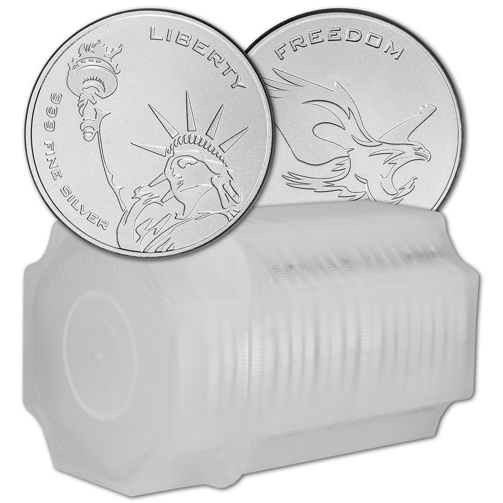 1 oz Silver Round - Asahi Freedom Liberty .999 Fine Lot Roll Tube