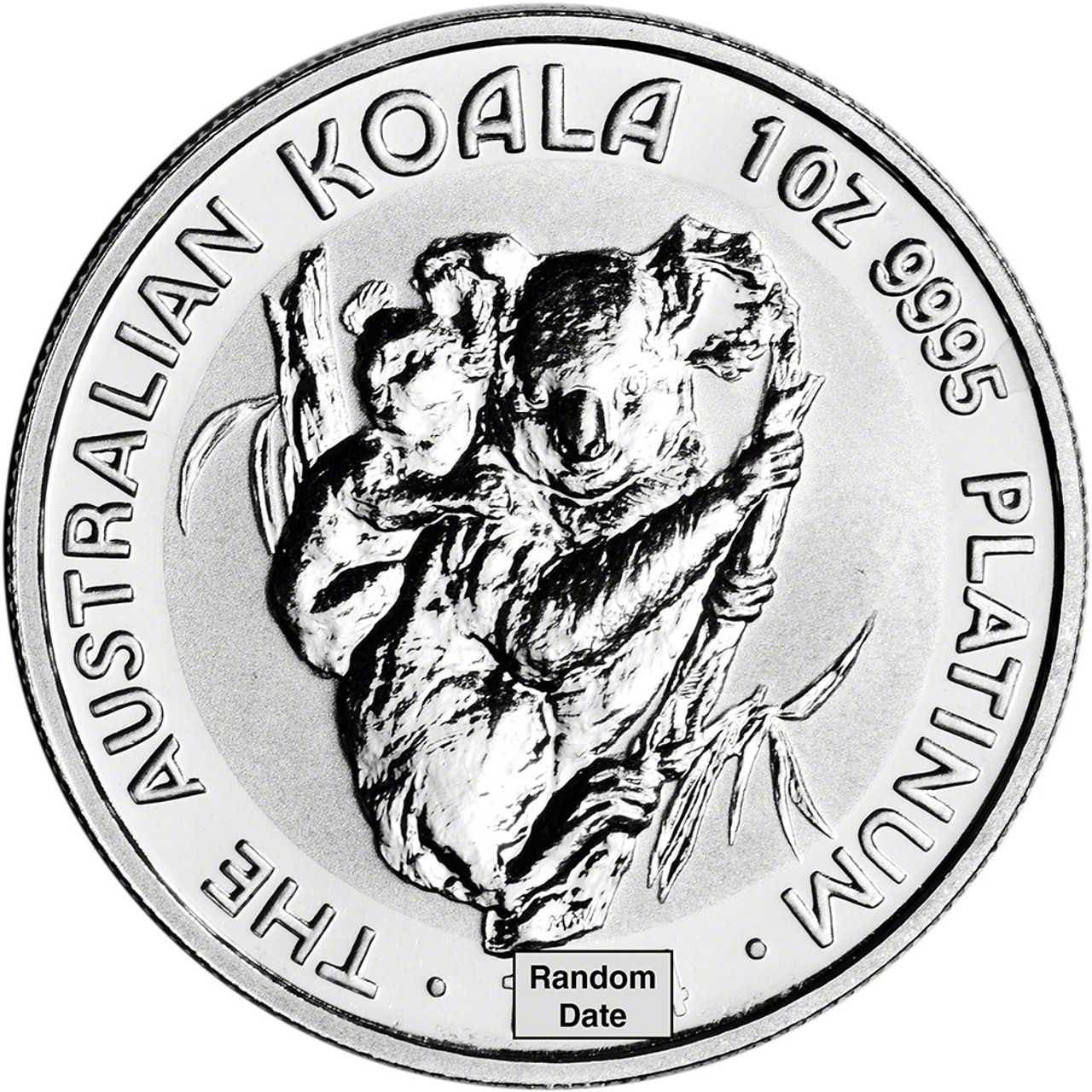 コアラ Australia Platinum Koala (1 oz) $100 - BU - Random Date [X