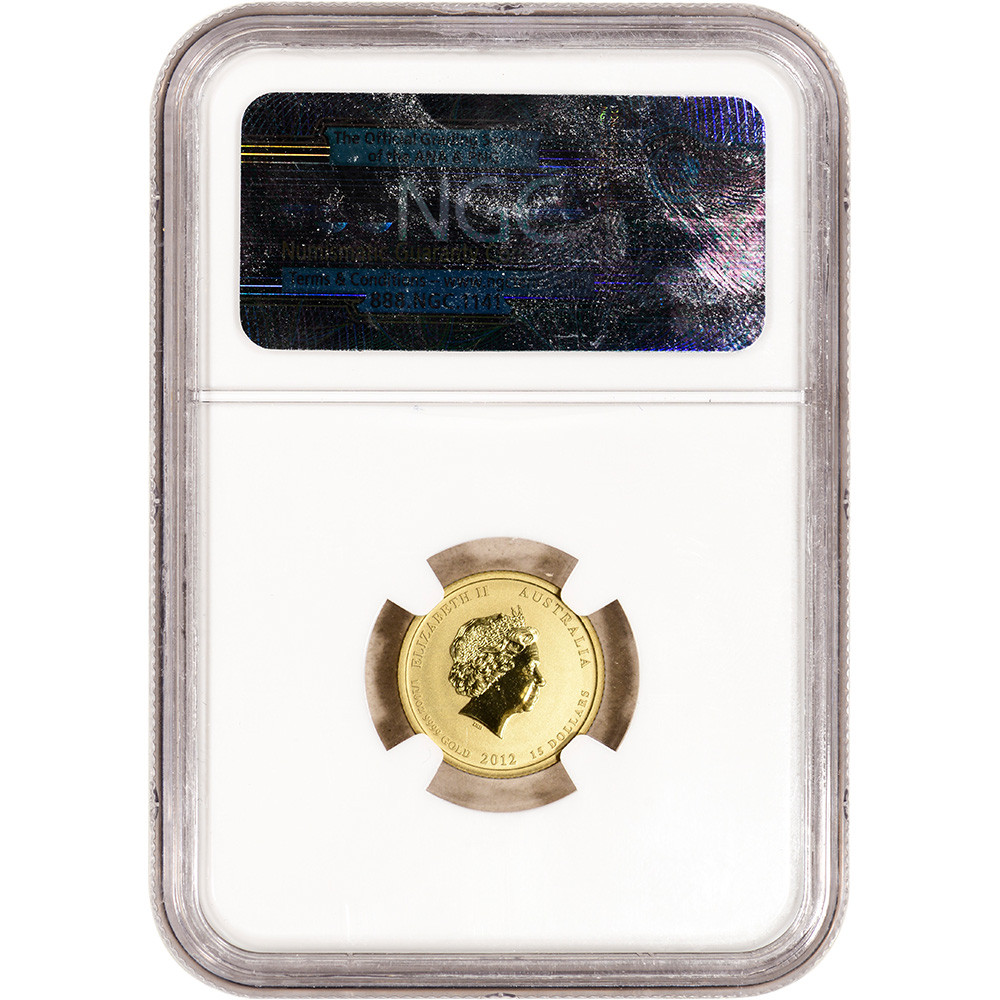 2012 P Australia Gold Lunar Series II Year of the Dragon 1/10 oz