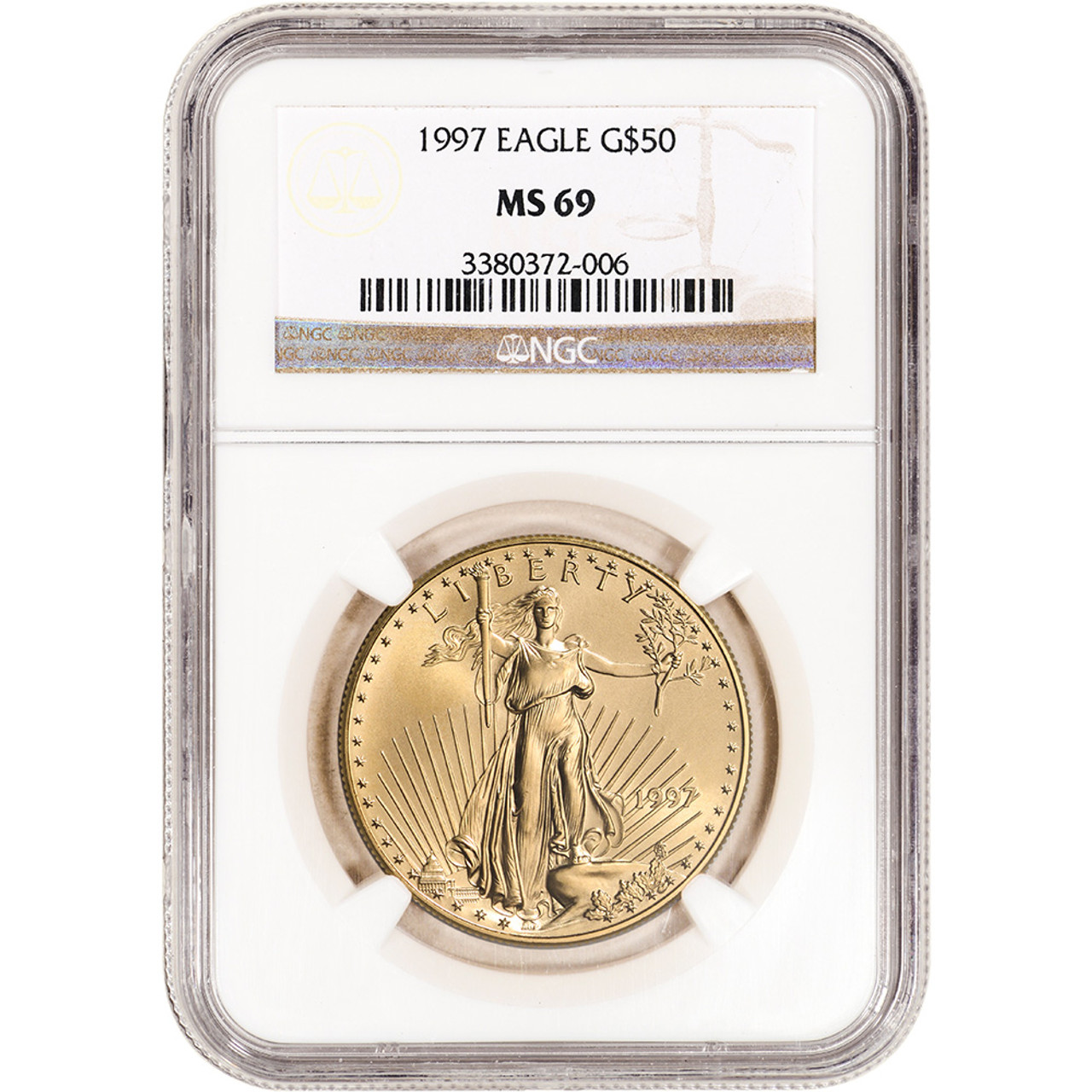 1997 American Gold Eagle 1 oz $50 - NGC MS69 [97-AGE-50-N-MS69