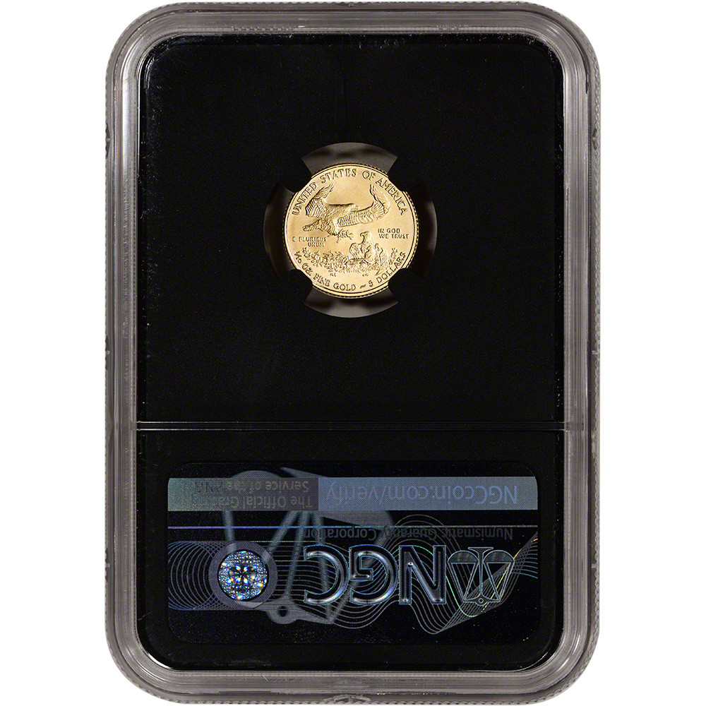 2021 American Gold Eagle 1/10 oz $5 - NGC MS70 First Day of Issue
