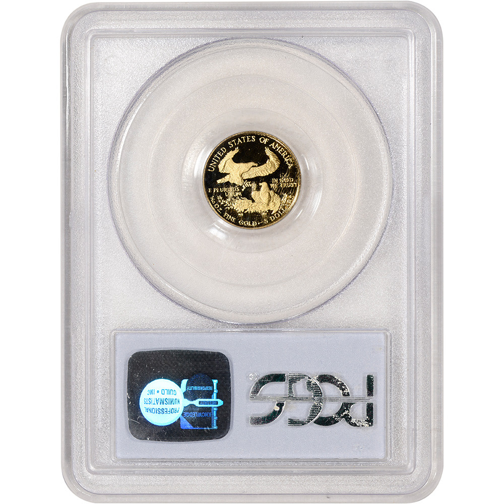 1989 P American Gold Eagle Proof 1/10 oz $5 - PCGS PR69 DCAM [89-P