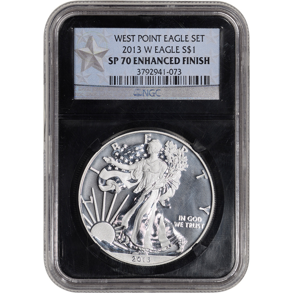 2013 W American Silver Eagle Enhanced Mint State NGC SP70 Star