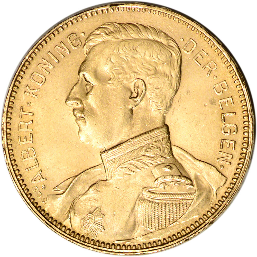 1914 Belgium Gold 20 Francs .1867 oz - Albert - BU [14-BE-G20FRANC