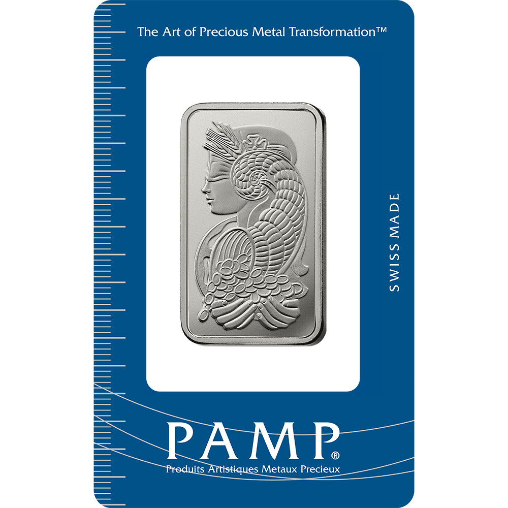 1 oz. Platinum Bar - PAMP Suisse - Fortuna - 999.5 Fine in Sealed