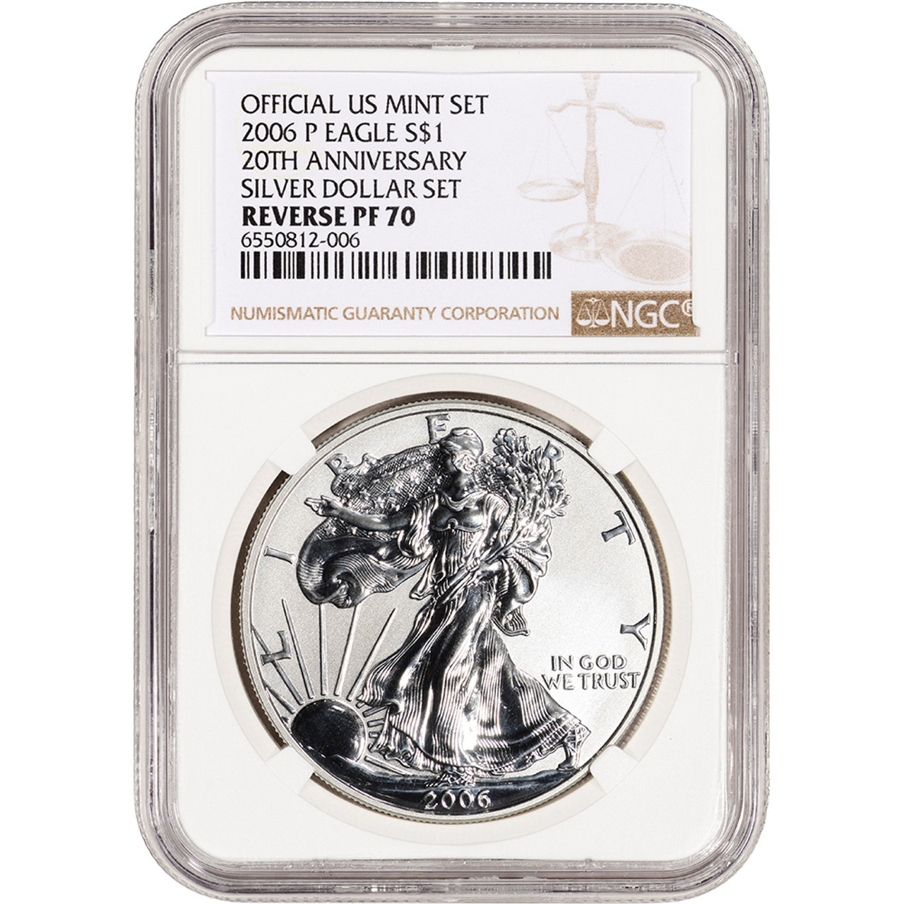 2006 P American Silver Eagle Reverse Proof $1 - NGC Reverse