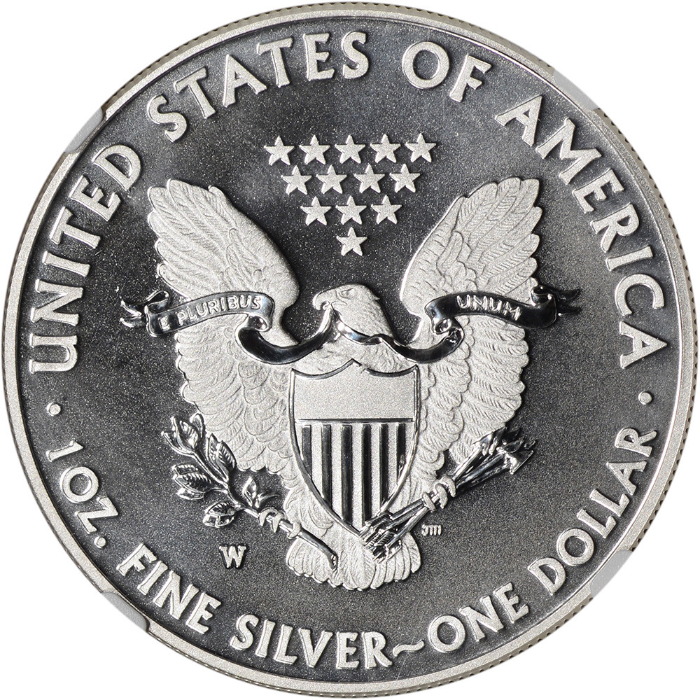 2013 W American Silver Eagle Enhanced Mint State NGC SP70 [13-W