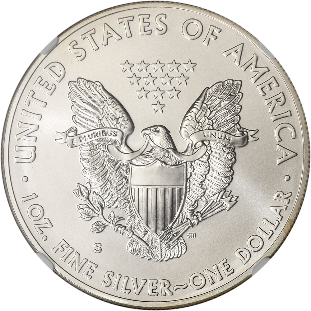 2011 S American Silver Eagle Burnished 25th Anniversary NGC MS70