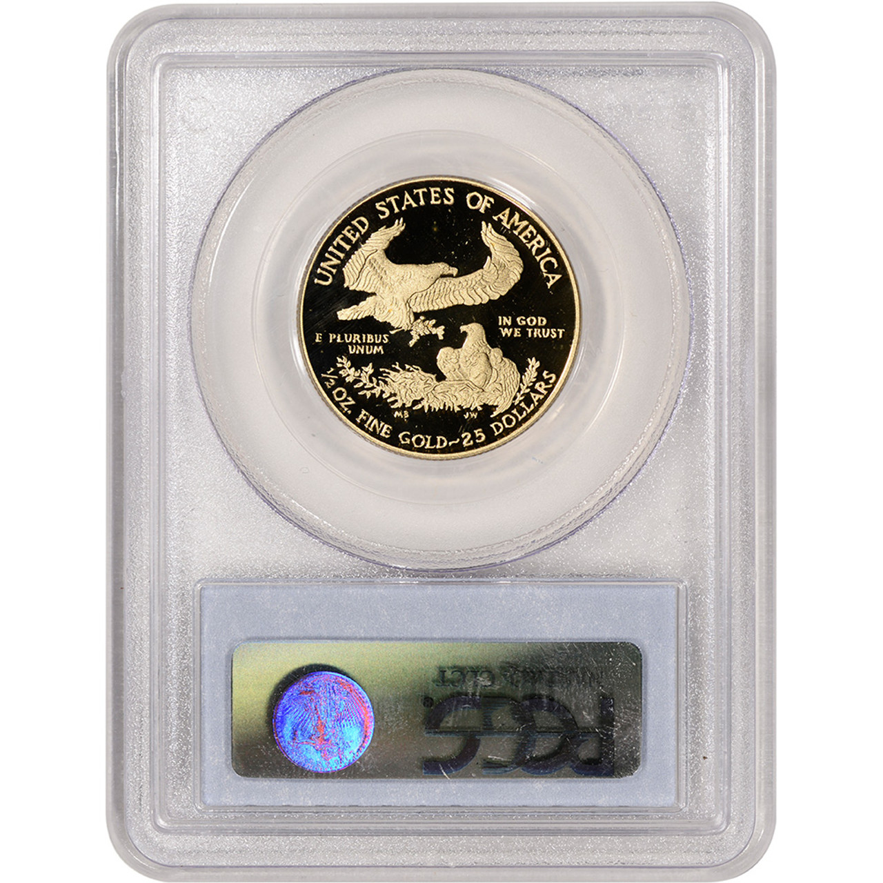 2010 W American Gold Eagle Proof 1/2 oz $25 - PCGS PR70 DCAM [10-W