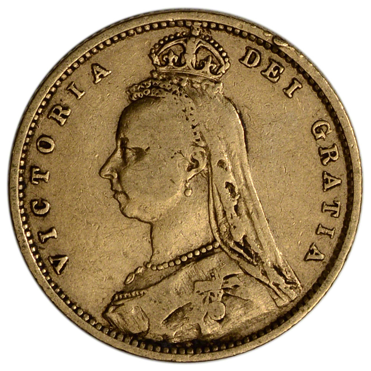 Great Britain Gold 1/2 Sovereign (.1177 oz) - Victoria Jub