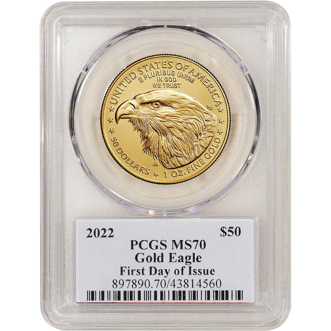 2022 American Gold Eagle 1 oz $50 PCGS MS70 First Day of Issue