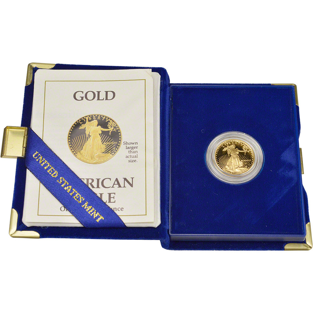 1989 P American Gold Eagle Proof 1/4 oz $10 in OGP [US-89-P-AGE-10