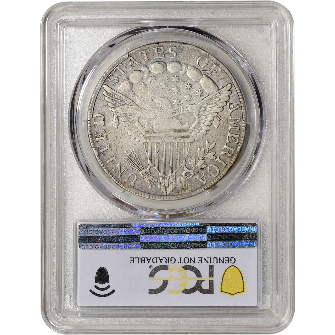 1798 US Draped Bust Silver Dollar $1 Large Eagle - PCGS Genuine F