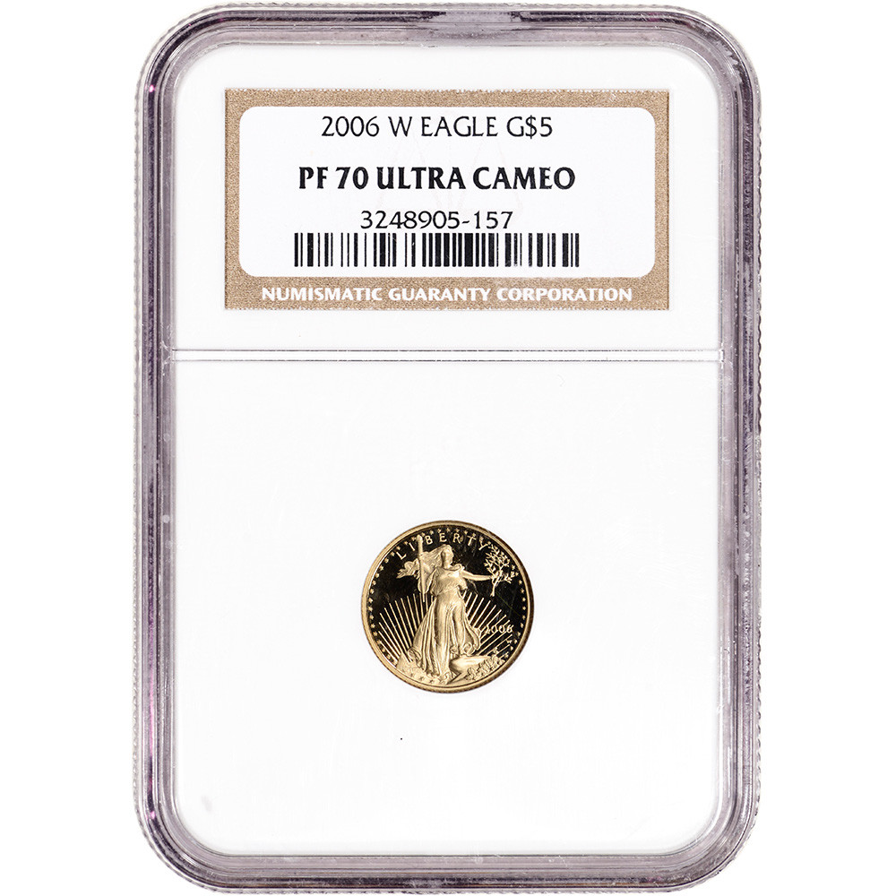 2006 W American Gold Eagle Proof 1/10 oz $5 - NGC PF70 UCAM [06-W