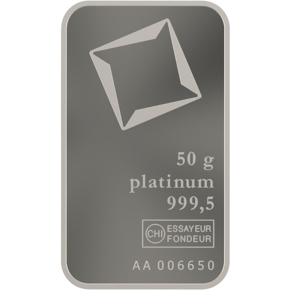 50g Platinum Bar Valcambi