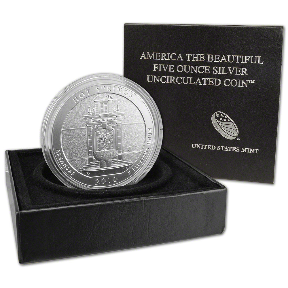 2010 P ATB Hot Springs National Park Silver Uncirculated Coin 5 oz