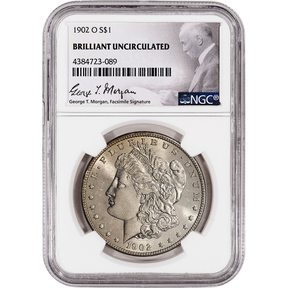 1902-O US Morgan Silver Dollar $1 - NGC Brilliant Uncirculated