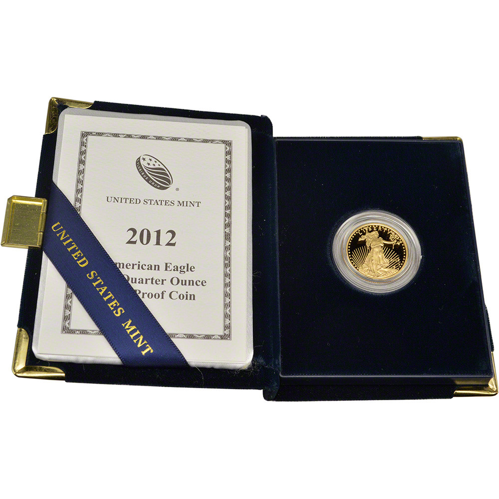 2012-W American Gold Eagle Proof 1/4 oz $10 in OGP [US-12-W-AGE-10