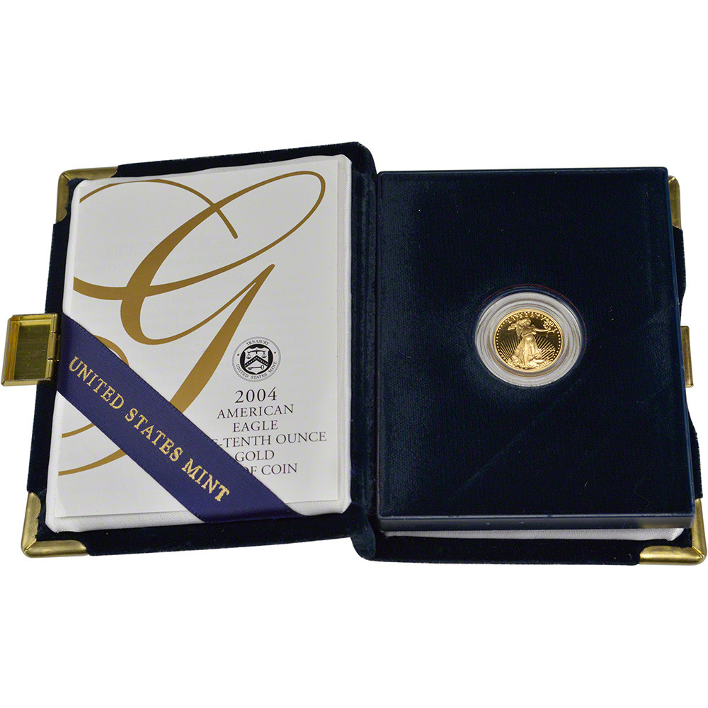 2004-W American Gold Eagle Proof (1/10 oz) $5 in OGP [US-04-W-AGE
