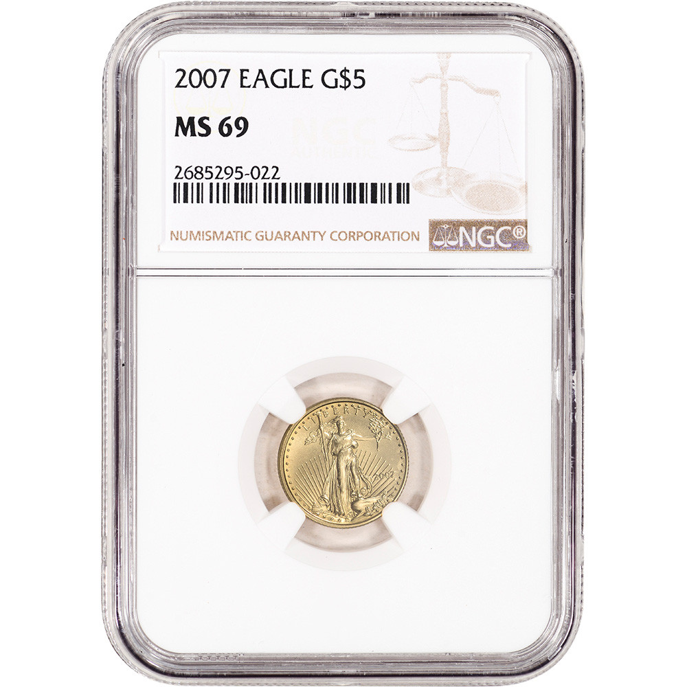 2007 American Gold Eagle 1/10 oz $5 - NGC MS69 [07-AGE-5-N-MS69