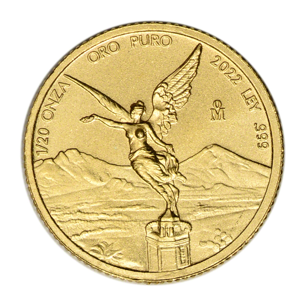 2022 Mexico Gold Libertad 1/20 oz 1/20 Onza - BU [22-LIBERTAD-G.05