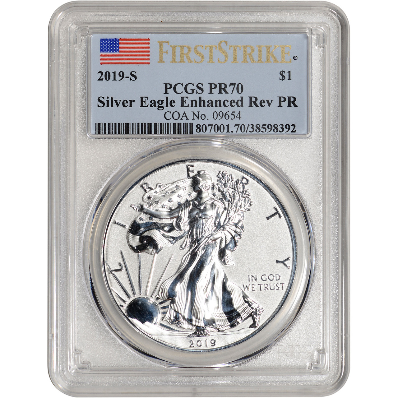 セールスプロモーション ○アメリカ 1998年P PCGS PR70DC イーグル銀貨