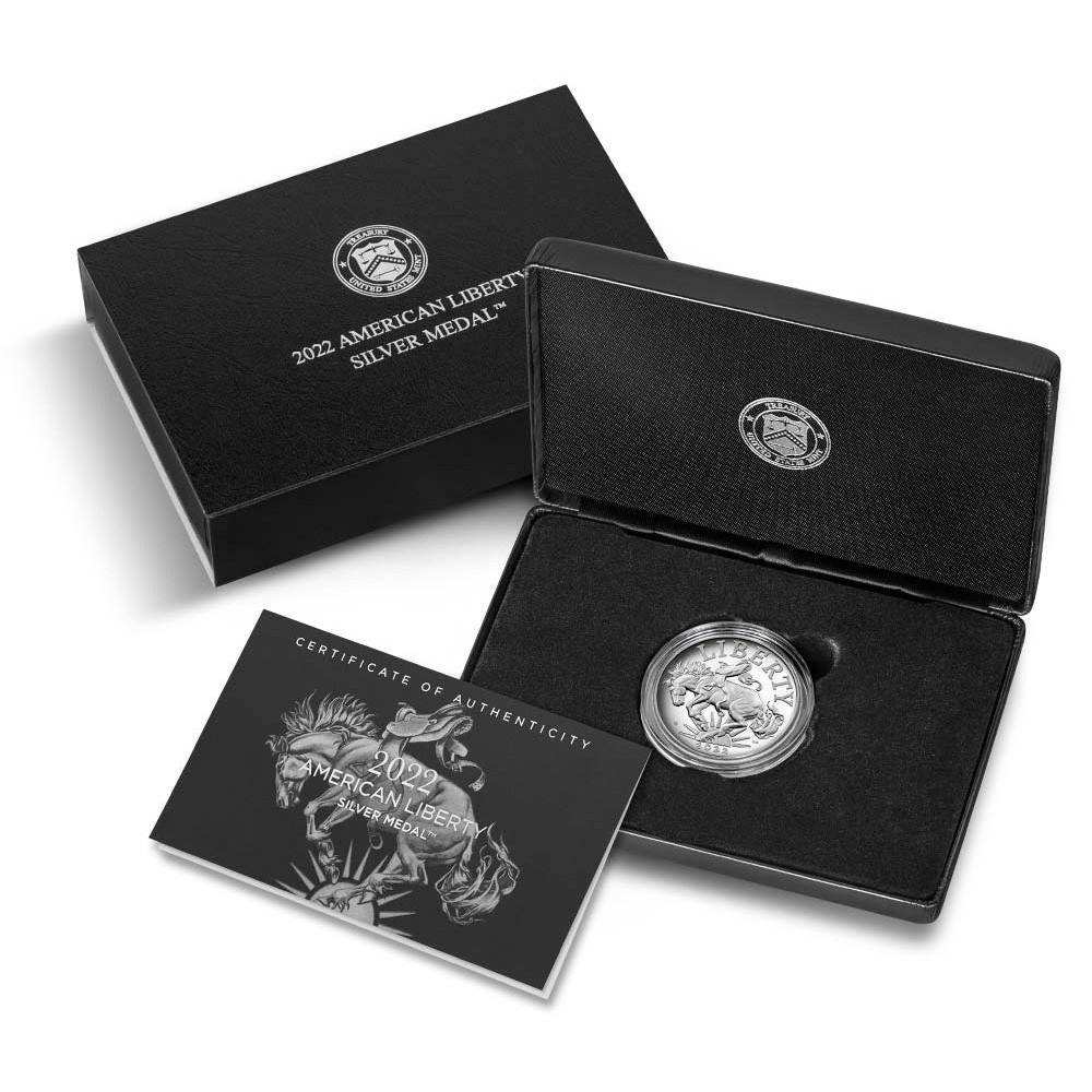 2022 P US American Liberty 1 oz Silver Medal in OGP [US-22-P-ALSM
