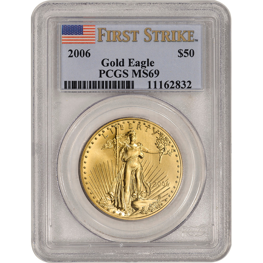 2006 American Gold Eagle 1 oz $50 - PCGS MS69 First Strike [06-AGE