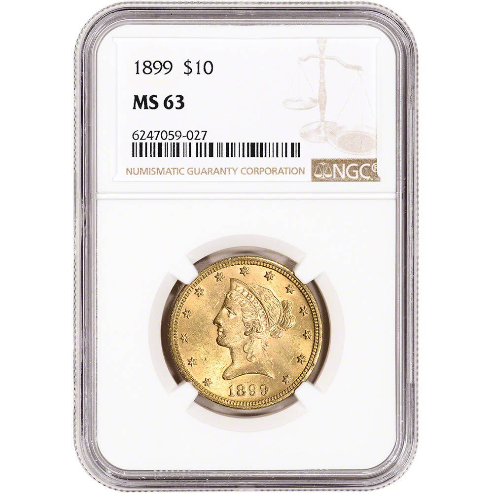 1899 US Gold $10 Liberty Head Eagle - NGC MS63 [99-USG-LIB-10-N