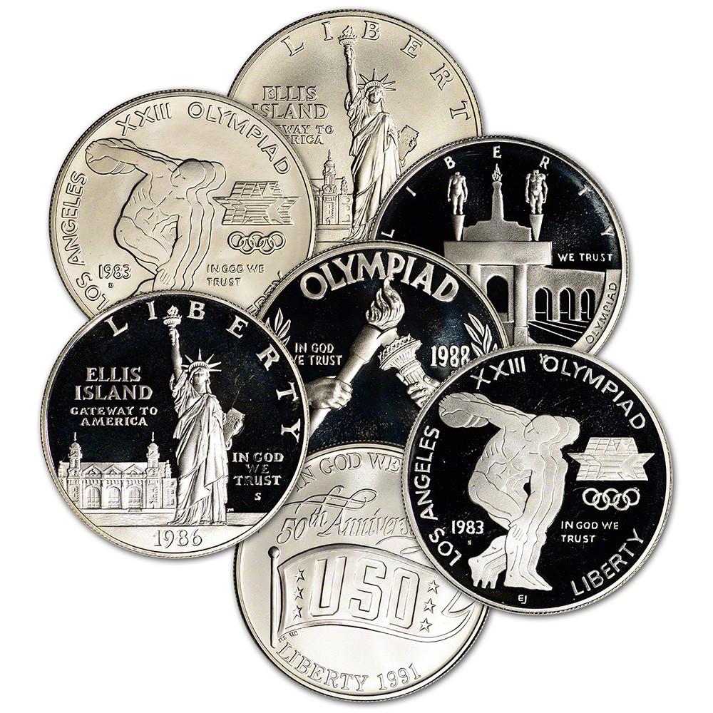 US Silver $1 Commemorative Coins in Capules .7734 oz Random Date  