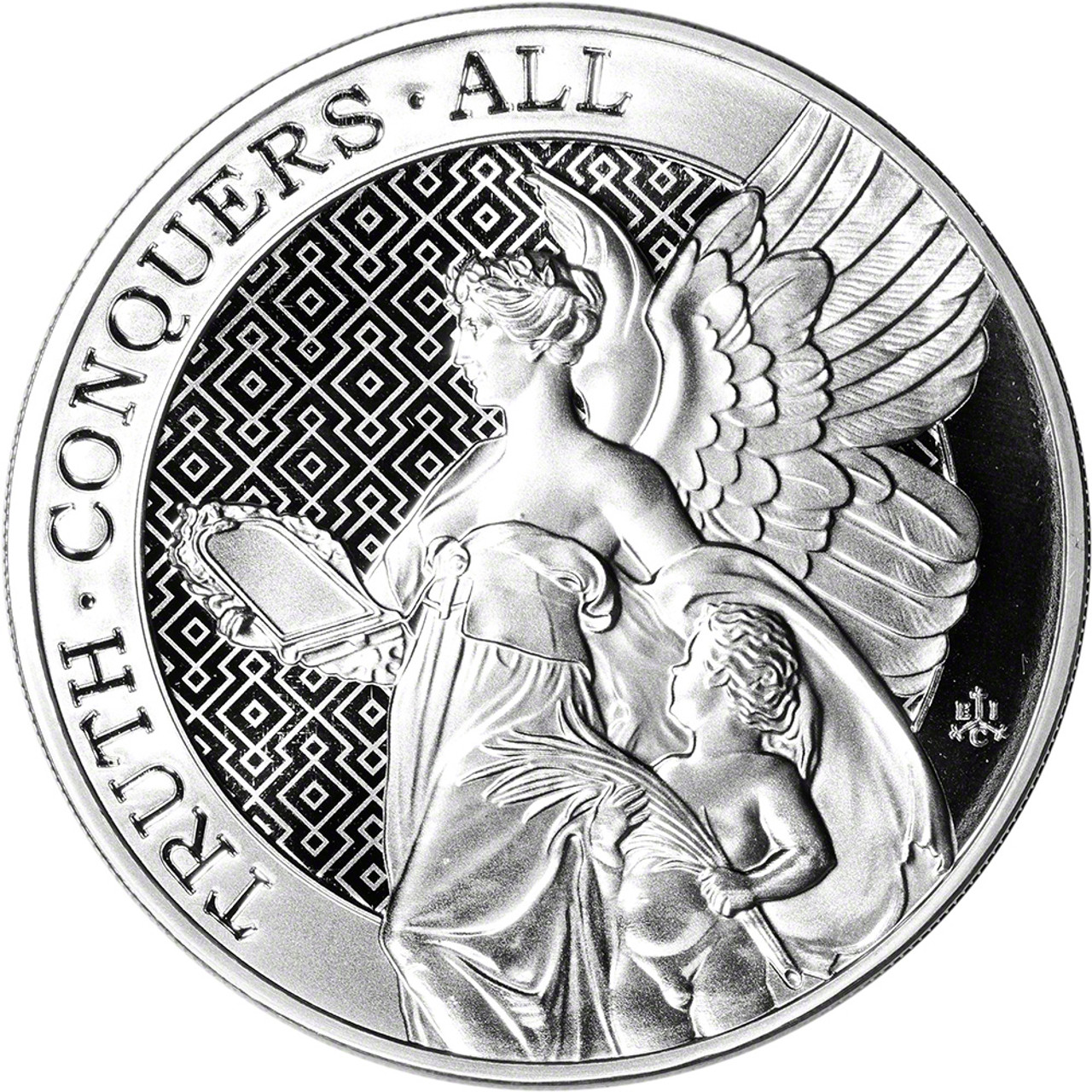 2022 St Helena Silver Queen's Virtues Truth £5 - 5 oz - BU [22-SH