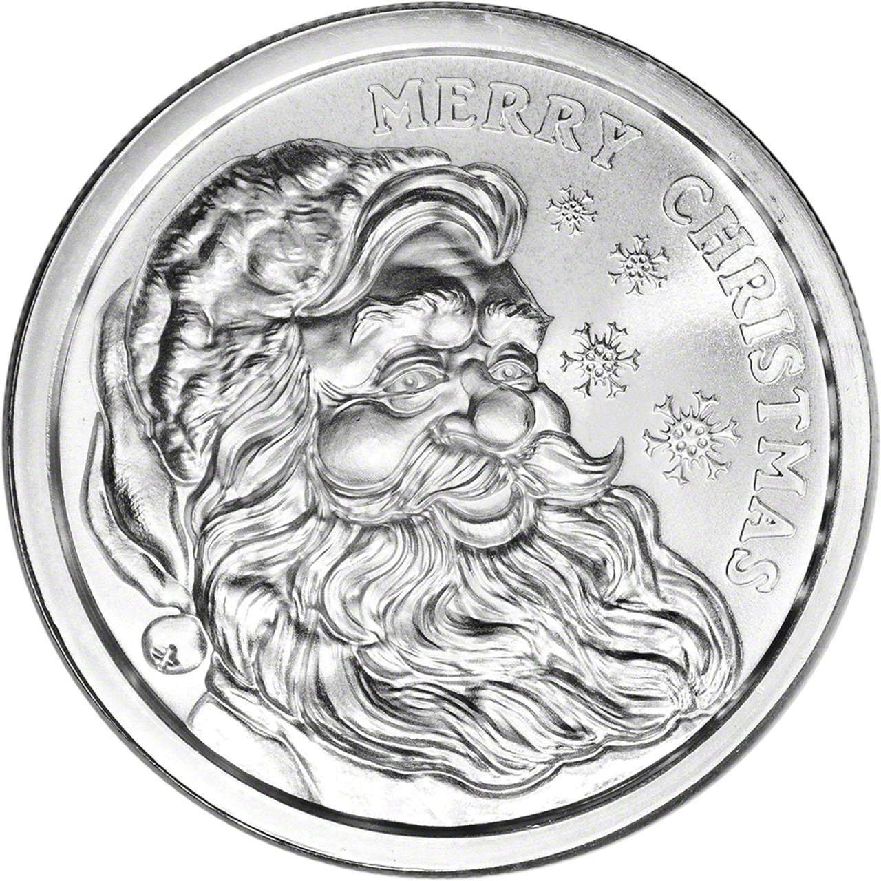 1 oz Golden State Mint Silver Round Merry Christmas Santa .999